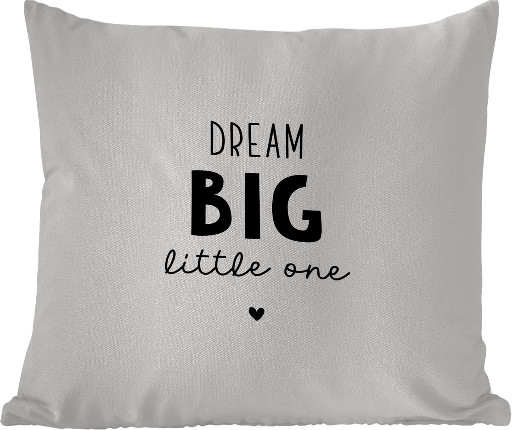 MuchoWow Outdoor Kissen - Zitate - Dream big little one - Sprichwörter - Baby - Träume - 45x45 cm - Wetterfest - Lounge Kissen - Fotokissen - D...