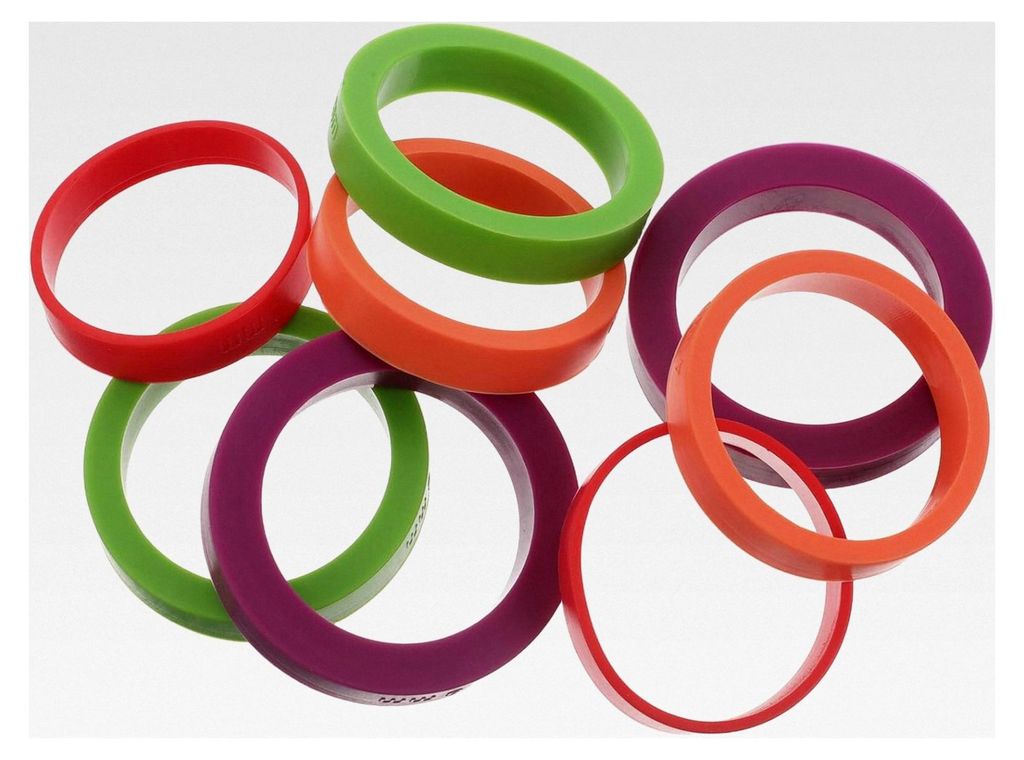 Silikon Nudelholz Dickenringe 8 Stück 2-8mm für gleichmäßiges Ausrollen mit rutschfestem Halt, Backzubehör für Pizza, Kuchen und Pasta