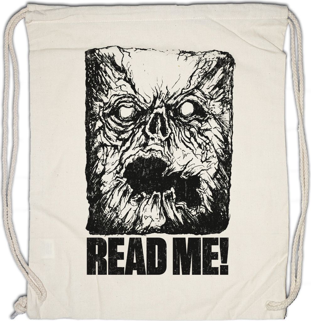 Urban Backwoods Read Me Necronomicon, Turnbeutel, Farbe: Beige