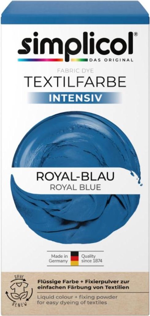 Simplicol tintura liquida intensa per tessuti in blu reale Immagine del prodotto 