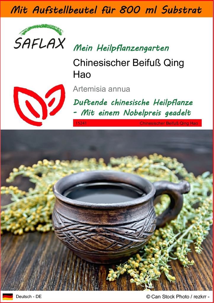 SAFLAX - Garden in the Bag - Heilpflanzen - Chinesischer Beifuß - 250 Samen - Mit Anzuchtsubstrat im praktischen, selbst aufstellenden Beutel - Ar...
