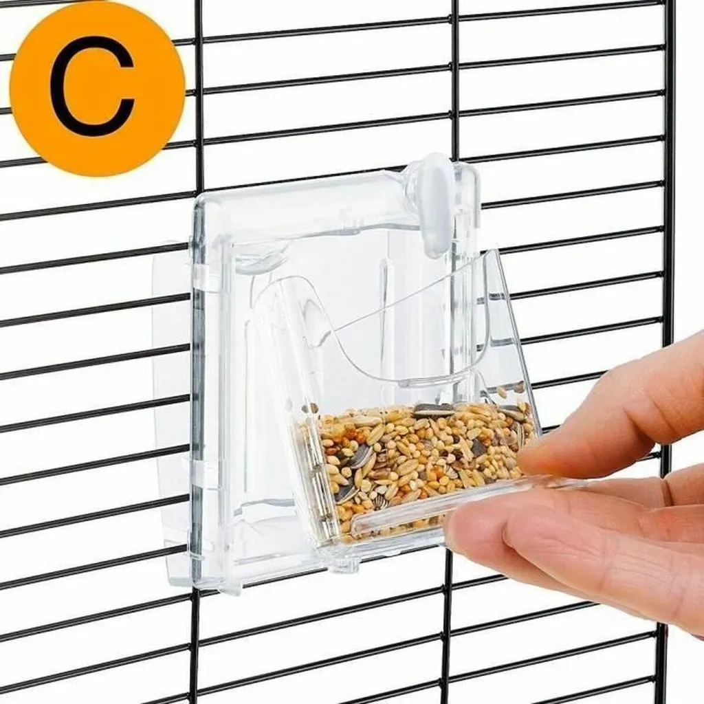 Cage à oiseaux Ferplast Canto anti-projections avec cloison mobile - 4