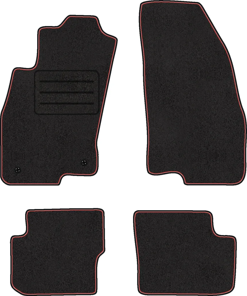Tappeti Sportivi Fiat Punto 1.2 Rosso Velluto - Kit 4 Pezzi Su Misura