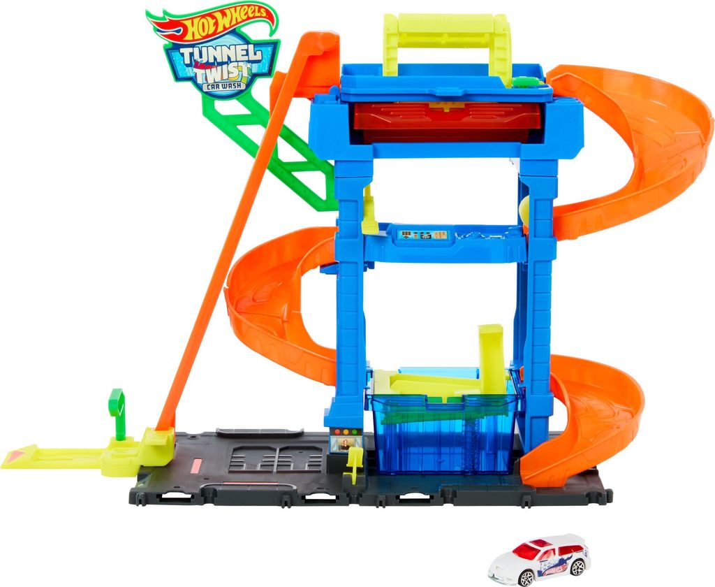 Mattel Hot Wheels City ECL Tunnel Twist Car Wash Produktbild 