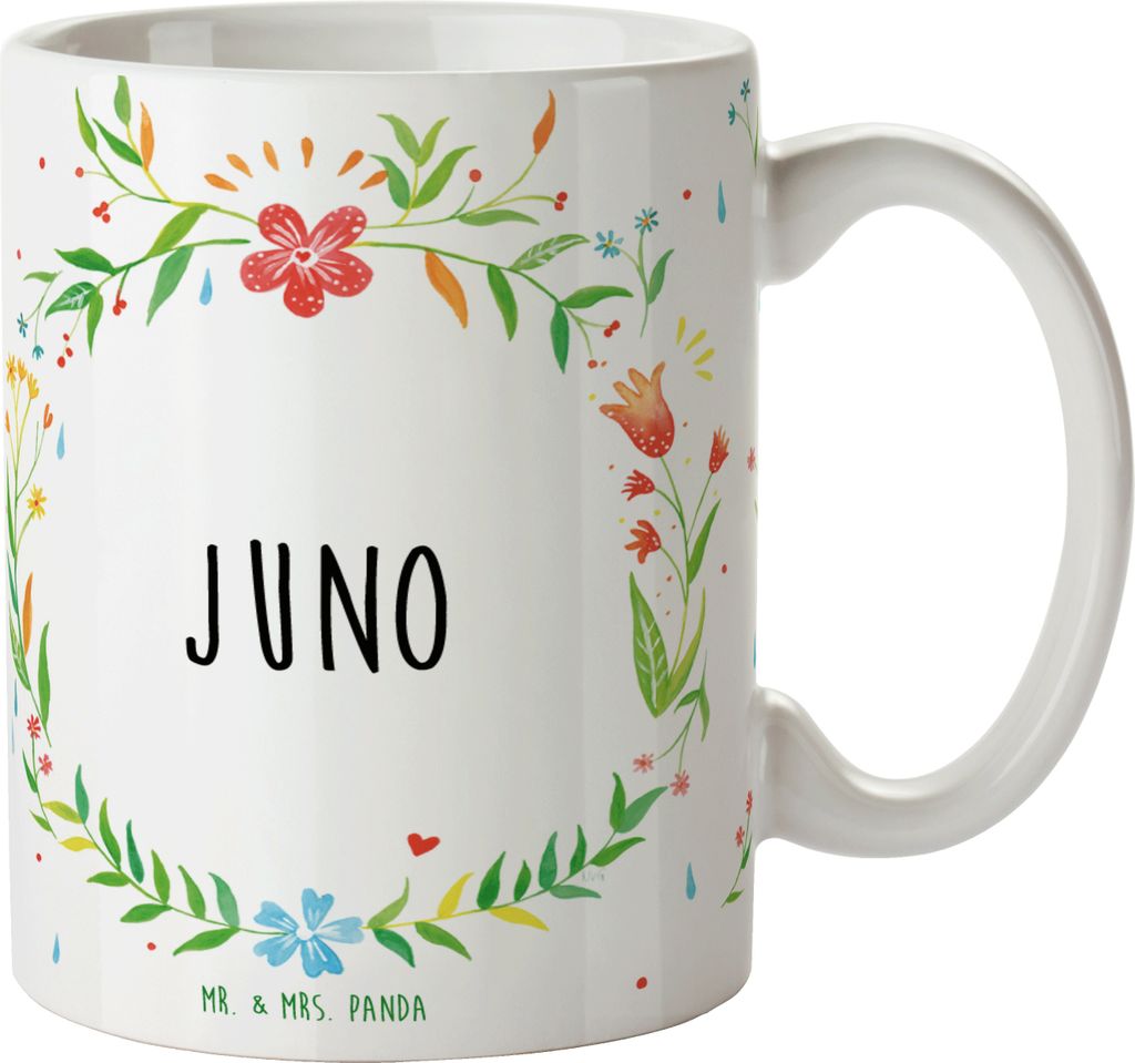 Mr. & Mrs. Panda Keramiktasse Juno - Geschenk, Tasse, Teetasse, Kaffeetasse, kaffeebecher keramik, Pott