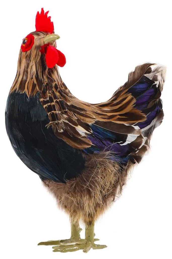 Statue de poule décorative pour extérieur, décoration de jardin rustique