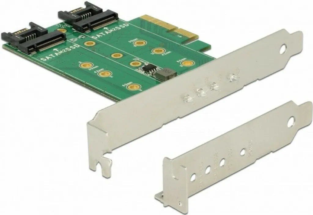 Adattatore M.2 PCIe DeLOCK 89518: Controller 3x M.2 SATA/NVMe Low Profile - 3