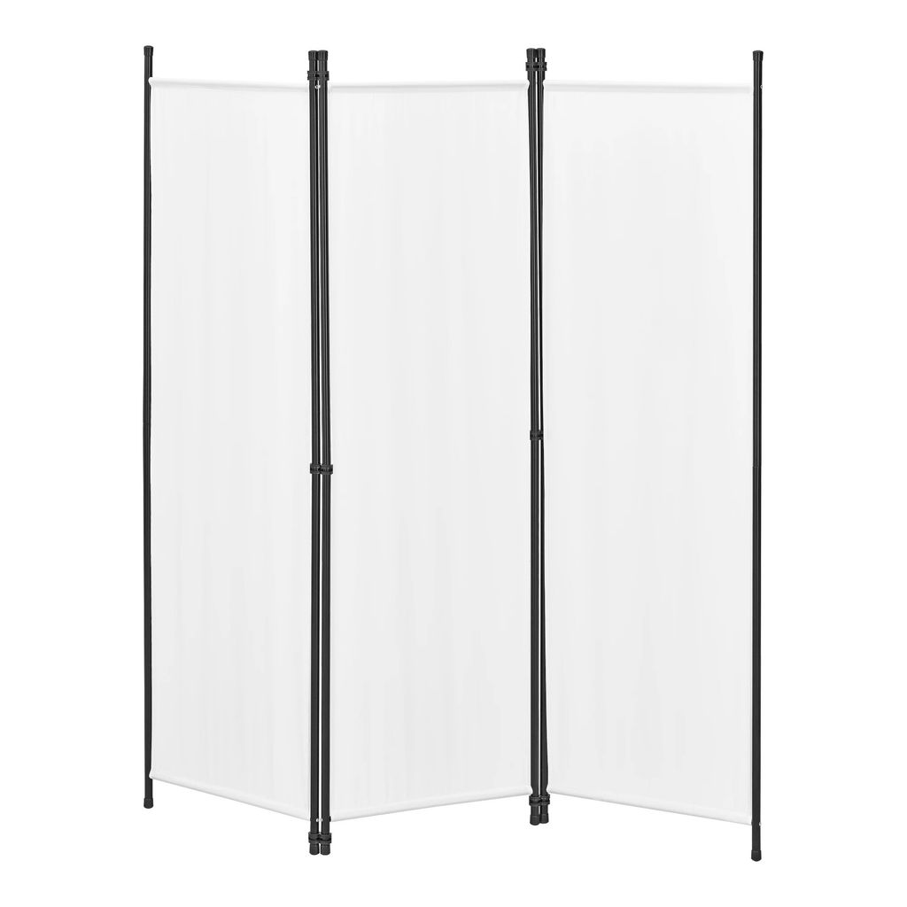 In And OutdoorMatch Gartenschirm Berra – Trennwand – 171 x 150 cm – Weiß – Stahl und Polyester – UV-, wasser- und witterungsbeständig