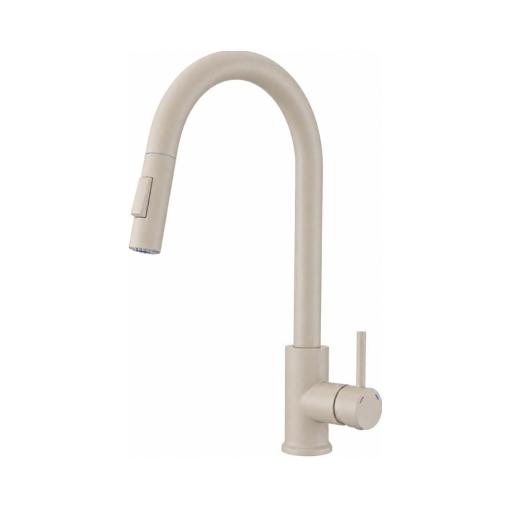 Robinet de cuisine VBChome, couleur beige, avec douchette Image du produit 