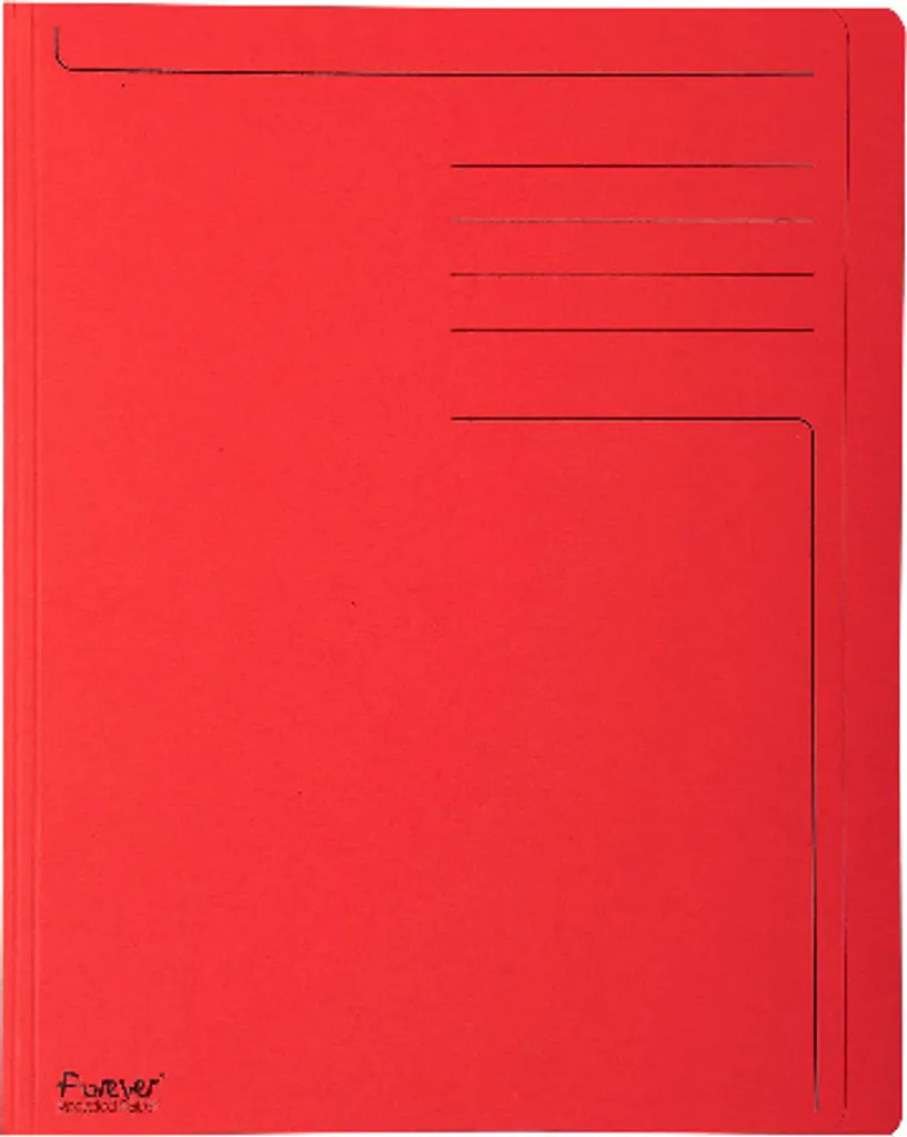Chemises Dossier A4 Rouge en Carton Recyclé 280g - Boîte de 100 Pièces