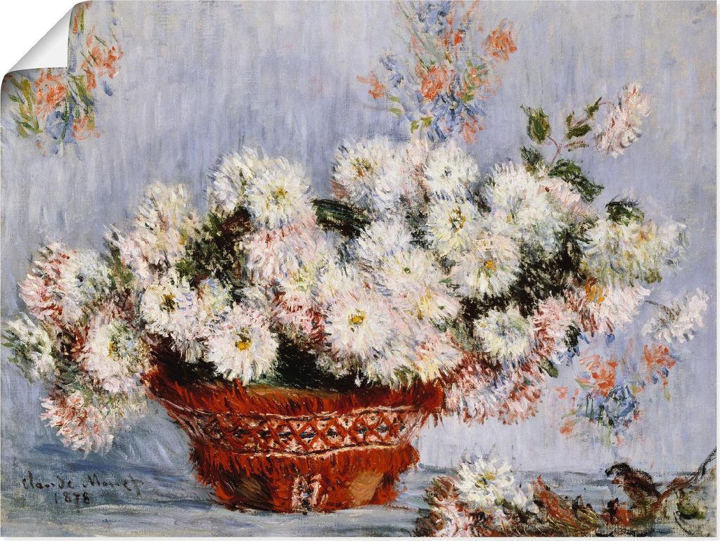 ARTland Poster Chrysanthemen I Größe: 60x45 cm
