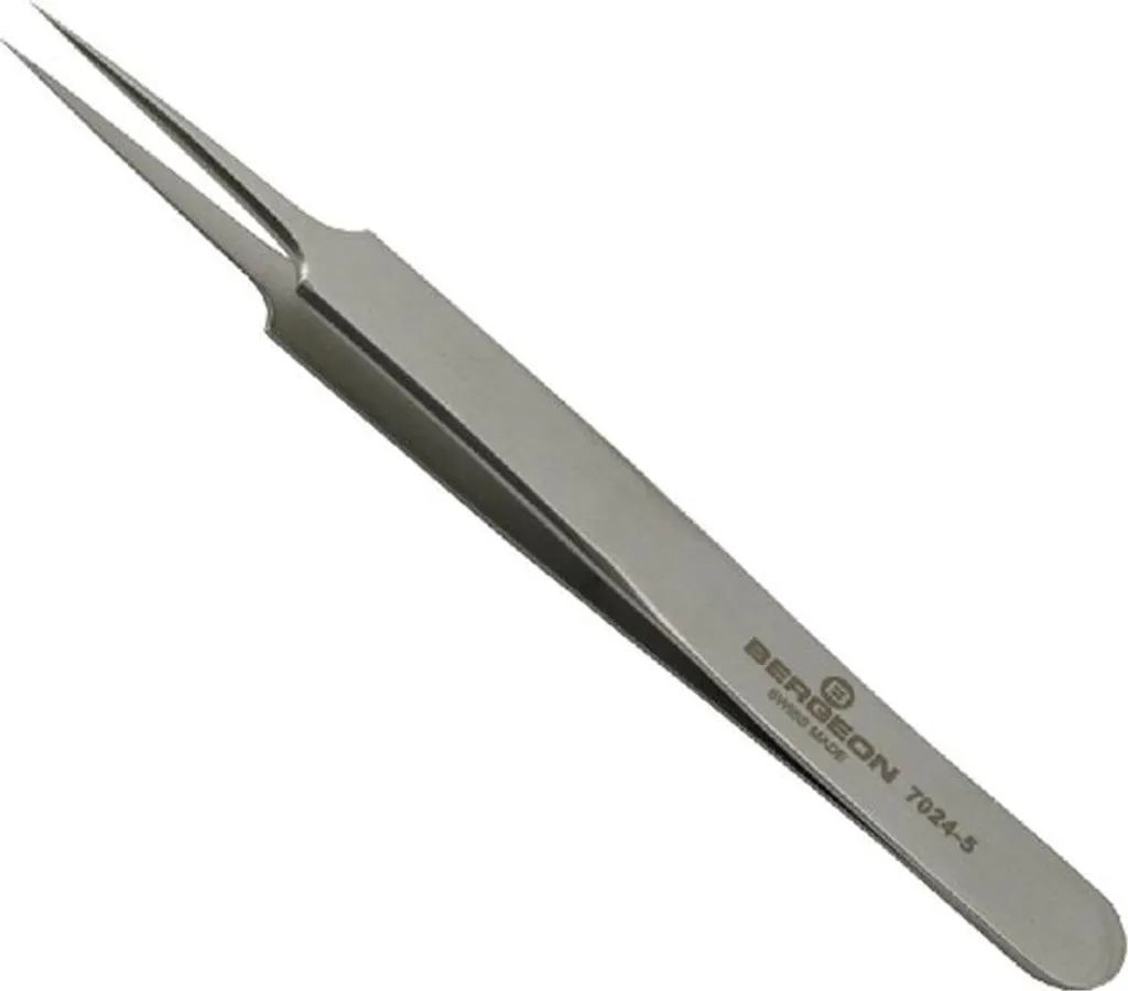 Pince Horloger Bergeon 7024-5 Idéale pour Micro-Mécanique et Inox