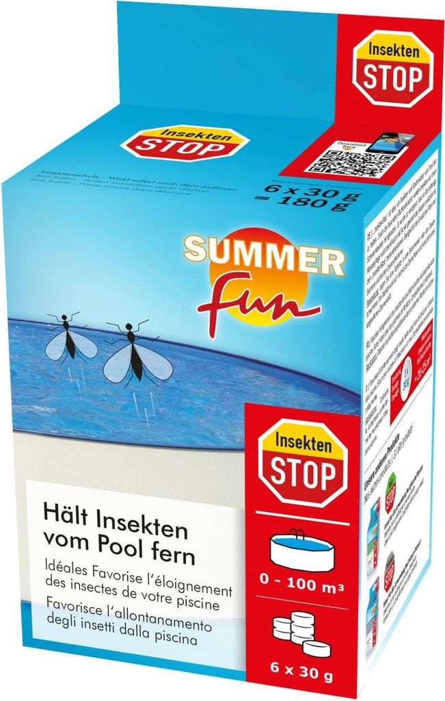 A product box for insect repellent for pools.