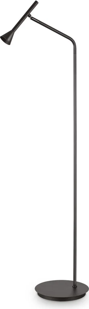 Lampadaire de salon LED design en métal noir Diesis éclairage chaud