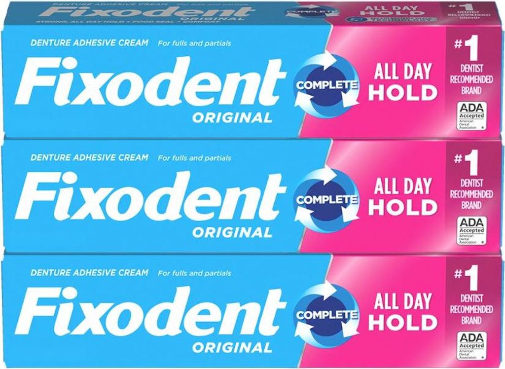 FIXODENT ORIGINAL ZAHNPROTHESENKLEBSTOFF 68 g 3ER-PACK USA Produktbild 