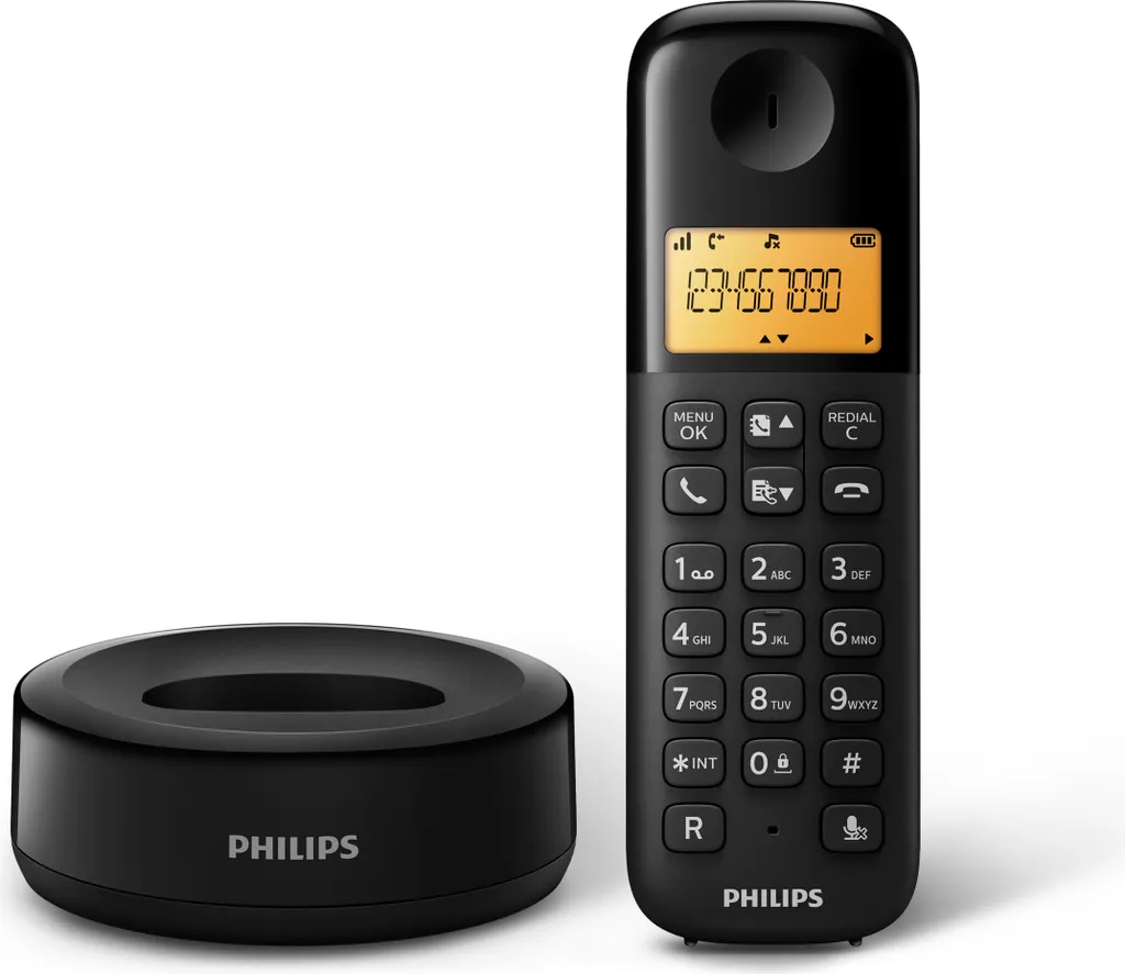 Philips D1601B/01 Cordless DECT Nero: Telefono Casa Affidabile e Chiaro - 6