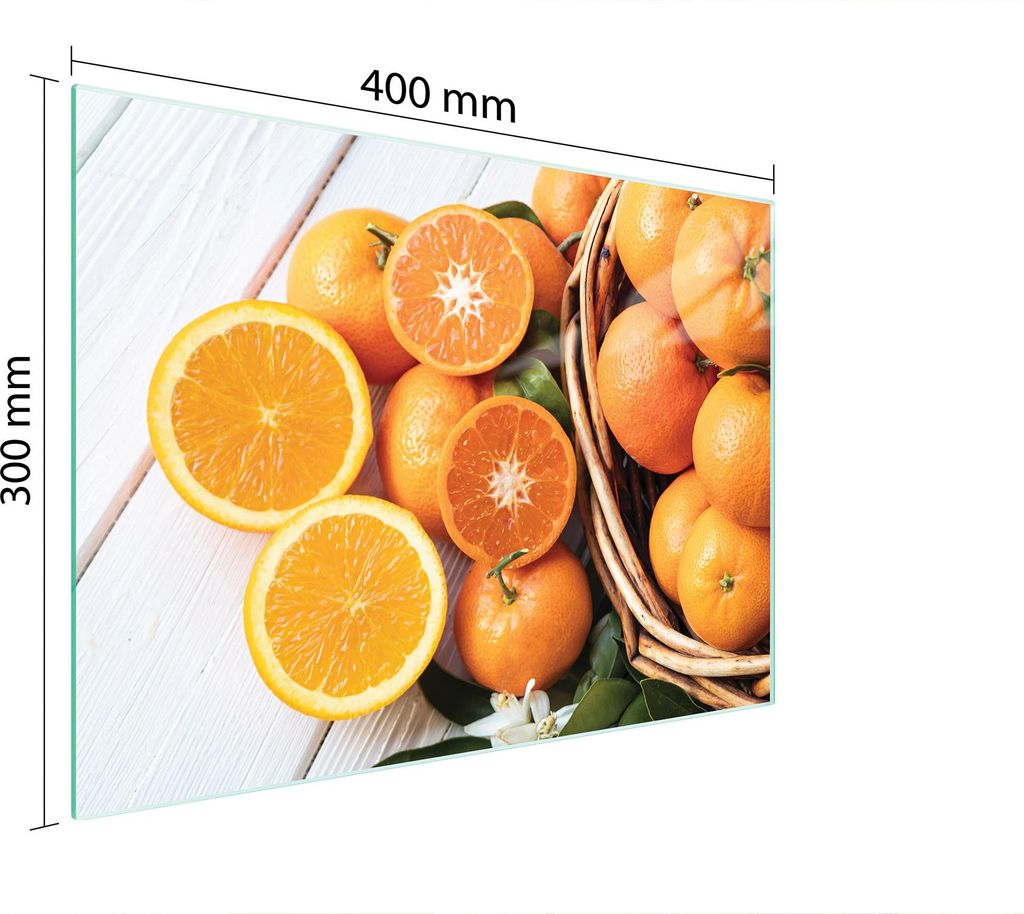 Schneidebrett Herdabdeckplatte Multiglasschneidplatte 40x30 cm Orange Holz