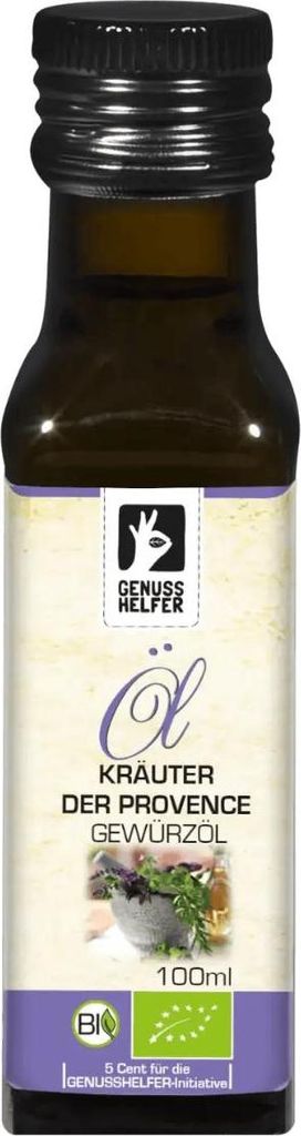 Kräuter der Provence Gewürzöl , kaltgepresst, Rapsöl mit Kräutern der Provence verfeinert, zum Kochen, für Dips und Aufstriche, 100ml