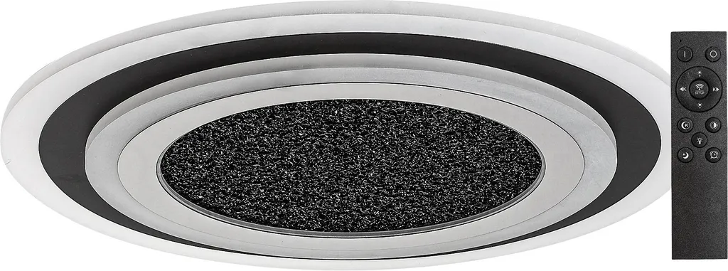 Rabalux 71316 Plafonnier Taneli2 LED 56W Métal Noir et Chrome Design