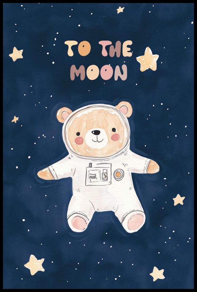 Plakat 61x91,5cm Muster für Kinder, Mädchen und Jungen - Kosmomiś