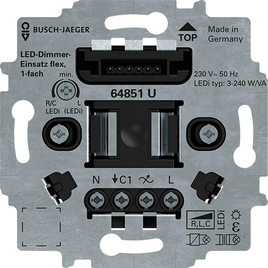 Variateur pour ampoules LED variables Busch-Jaeger 64851 U montage