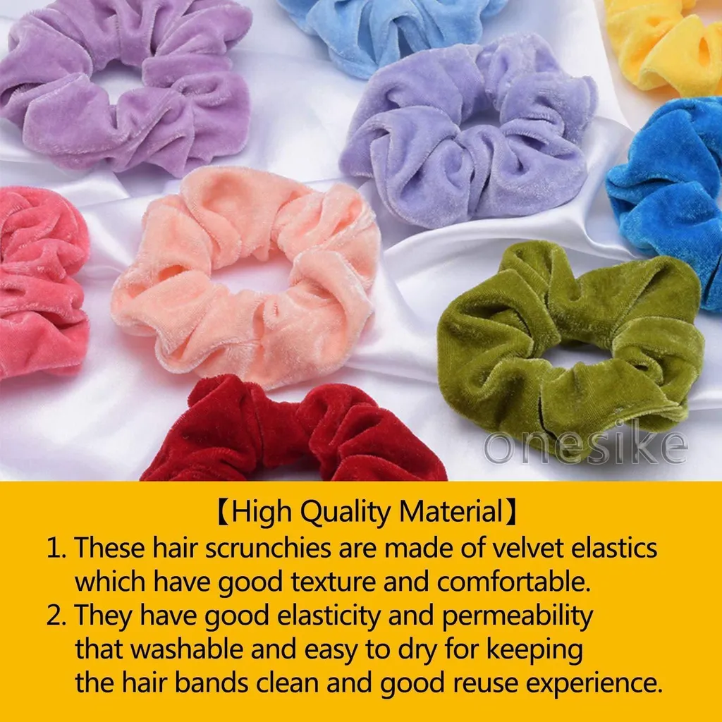 Accessoires Cheveux Velours 45 Couleurs pour Queue de Cheval et Chignon - 2