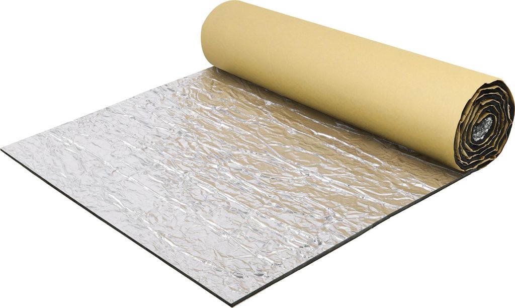 236mil 6mm 6.5sqft Auto-Schalldämmmatte Aluminium-Hitzeschildmaterial Universal für Motorhaube, Kotflügel und Bootsmotorabdeckung 100x60cm 39.37...