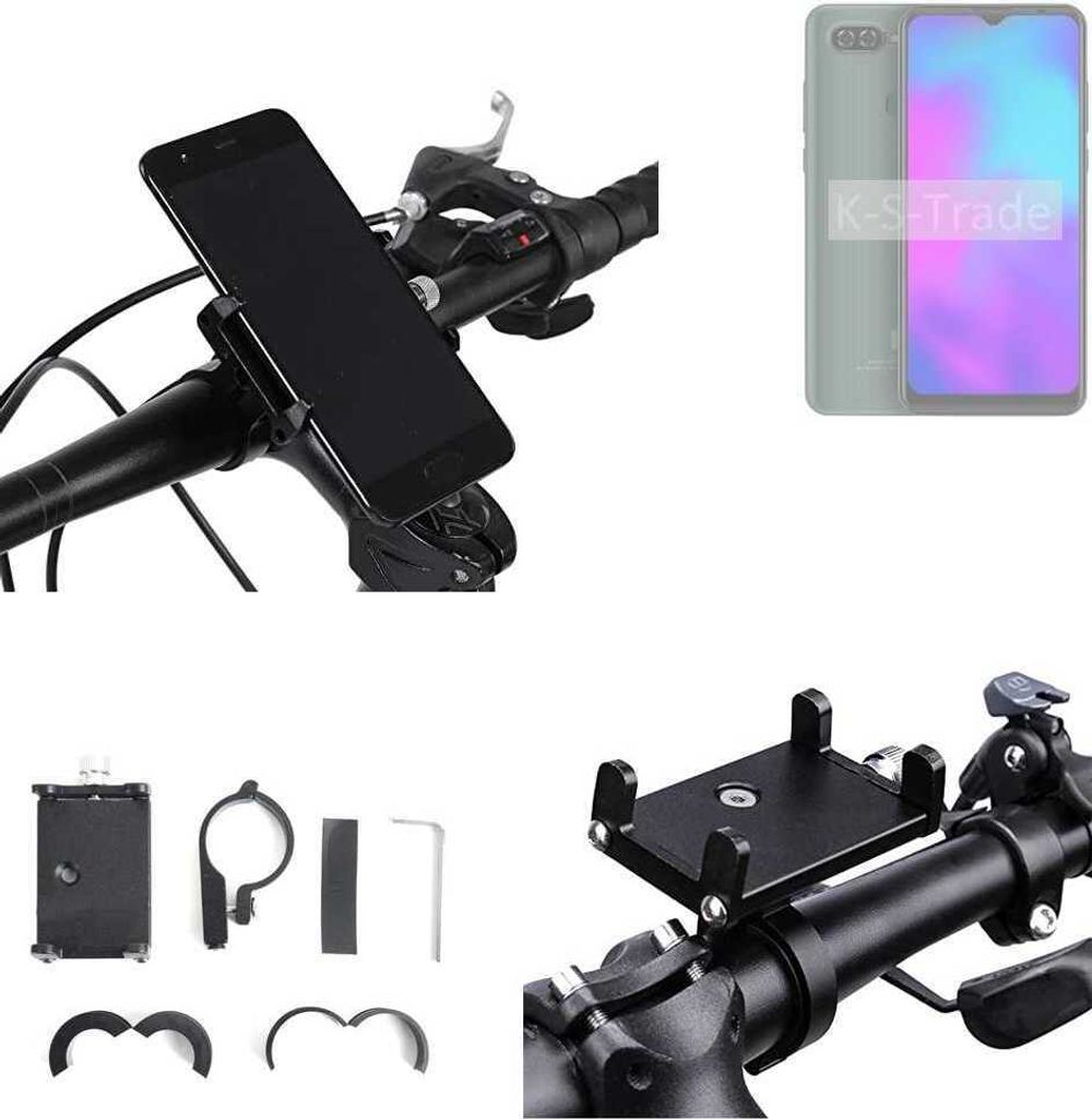 K-S-Trade Handyhalterung für das Fahrrad kompatibel mit BLU G50 Mega 2022 Halter Lenkstange Fahrradhalterung Motorrad Bike Mount Befestigung