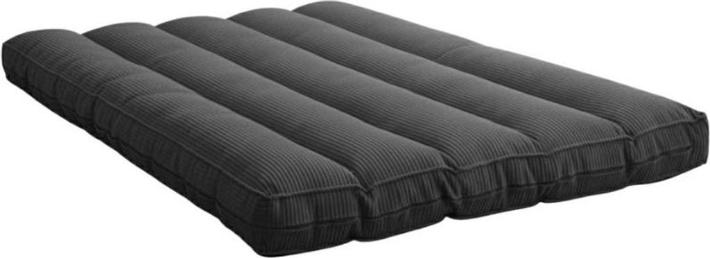 Futon abnehmbarer Bezug 2 Personen aus Cord BANANAIR 140x190 cm dunkelgrau