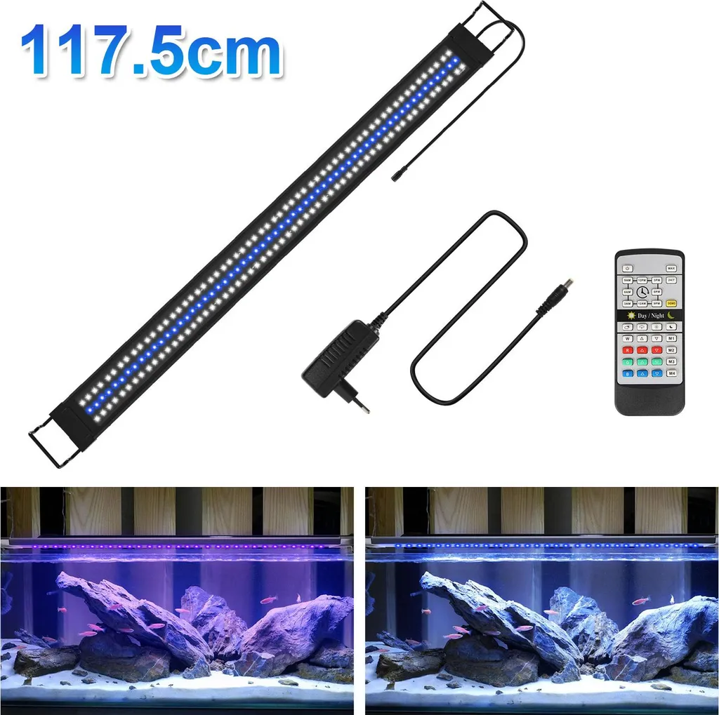 Plafoniera LED RGB Aopunly 117,5 cm - 10 Livelli Dimmerabili e Controllo