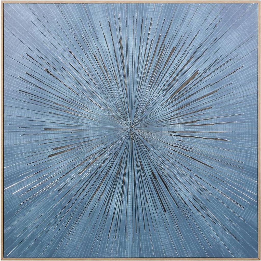 Leinwand stan 78x78cm blau - Atmosphera créateur d'intérieur