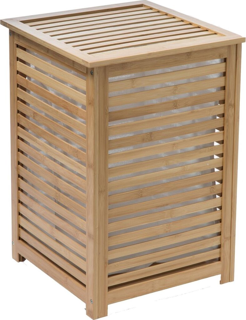 Atmosphera Kosz na pranie bambusowy LANDRE 40x40x58 cm Zdjęcie produktu 