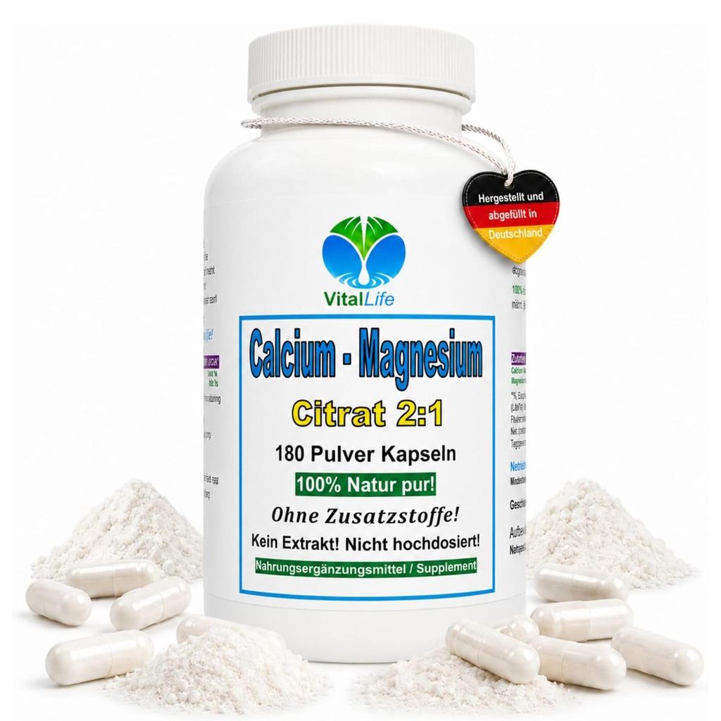 Calcium Calciumcitrat + Magnesium Citrat 2:1 Komplex 180 Produktbild 