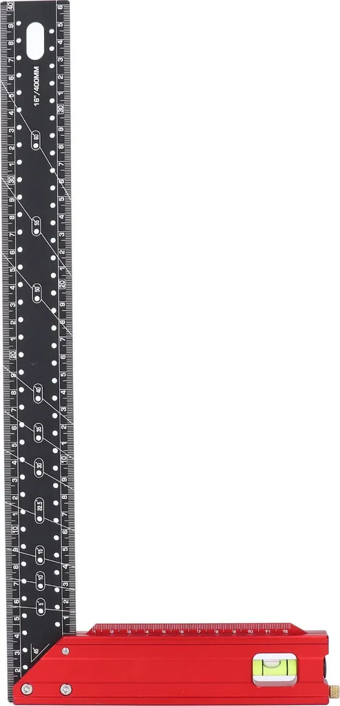Telaio combinato quadrato, 40 cm, 40,6 cm, righello multiangolo regolabile da 5 a 90 gradi