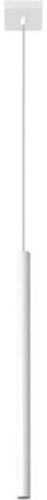 A white pendant light fixture against a white background.