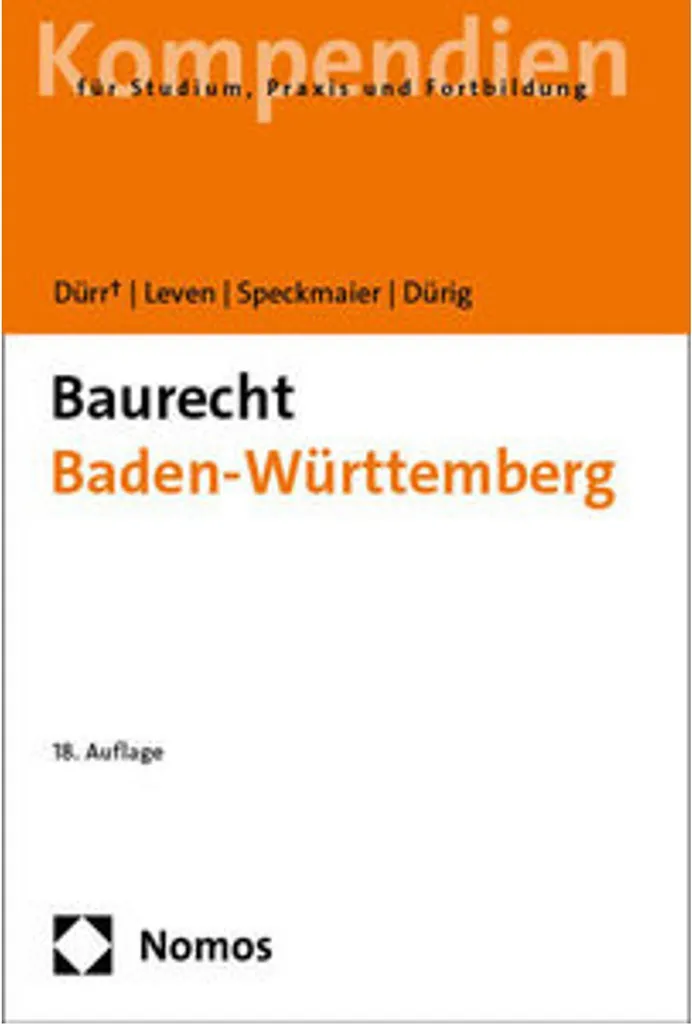 Livre de droit Baurecht Baden-Württemberg pour experts en construction