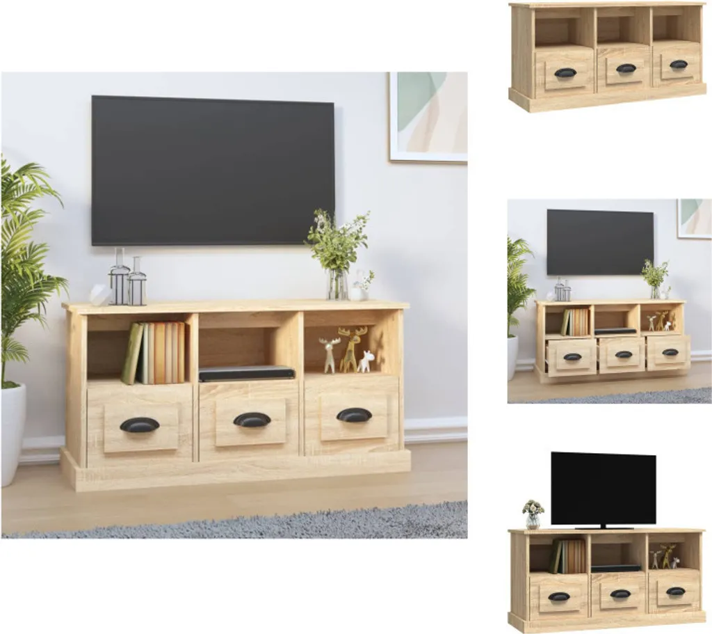 mobile TV vidaXL rovere Sonoma 100x35x50 cm materiale a base di legno - Mobili TV