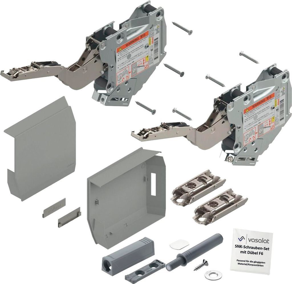Blum Aventos Tip On Kraftspeicher 220-500 hellgrau Klappbeschlag m.Montageplatte