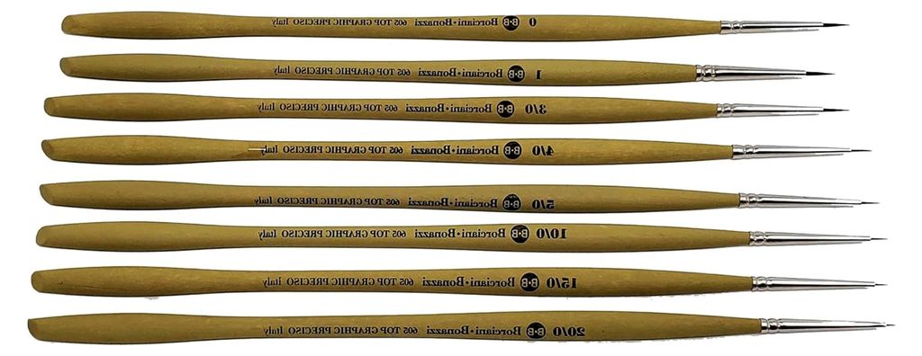 Borciani Bonazzi Top Graphic Series Preciso Detailpinsel rund, Holz, Nr. 20/0