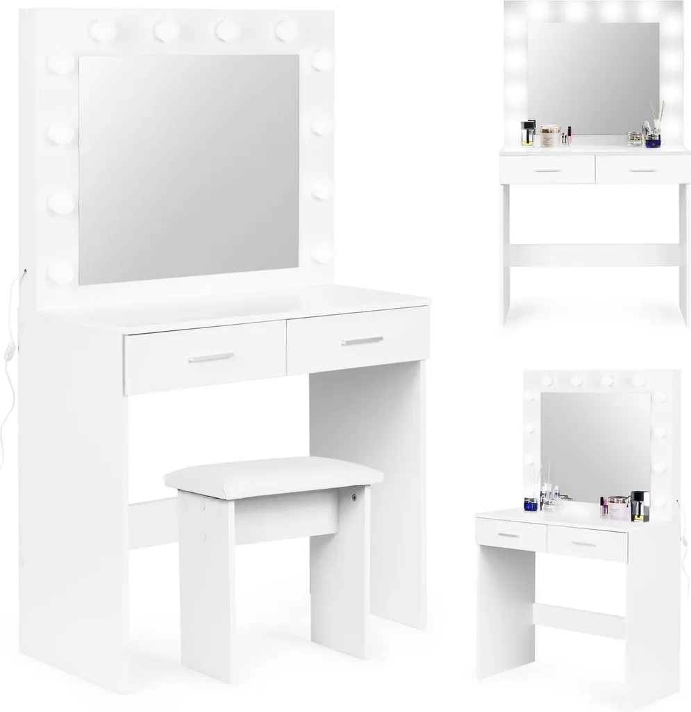 Coiffeuse miroir LED pour finir avec le manque de place et de lumière