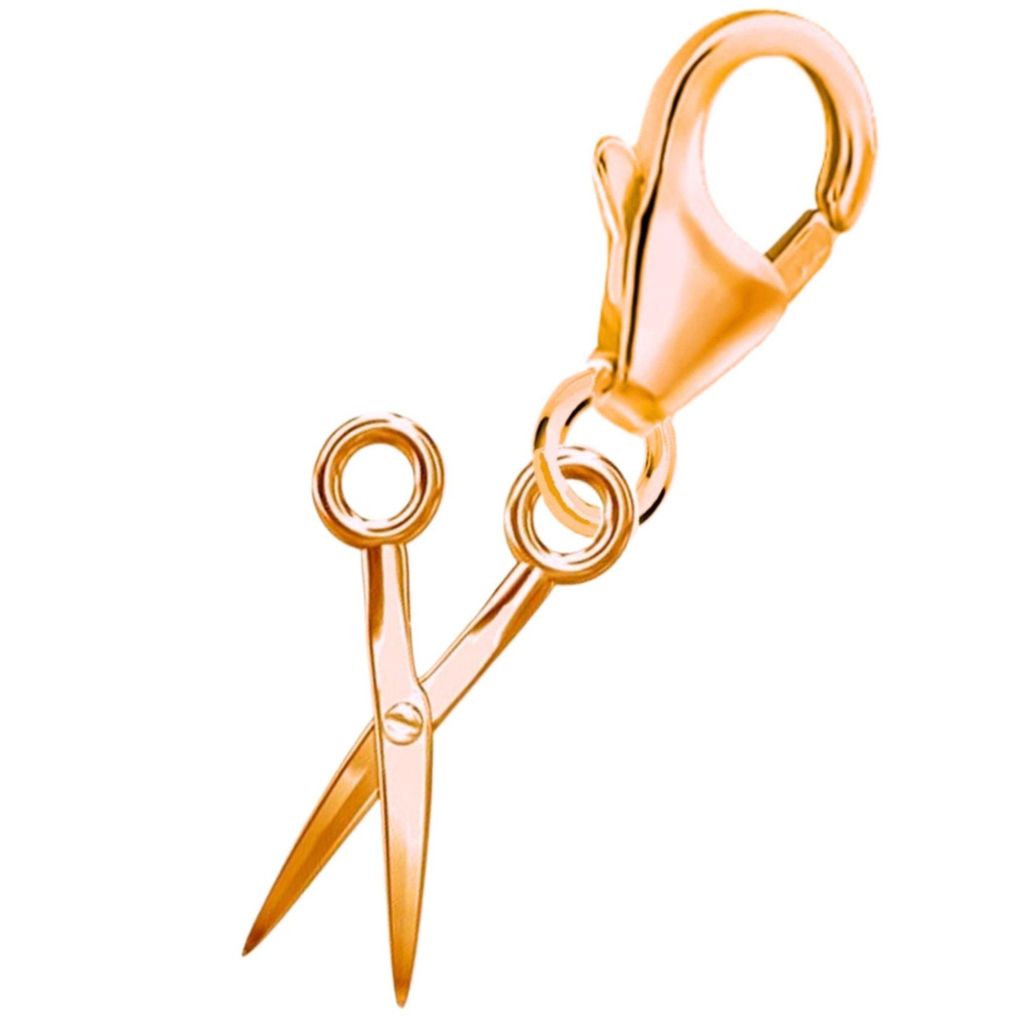 Schere Charm Anhänger I Kunst des Schneidens in Rosegold