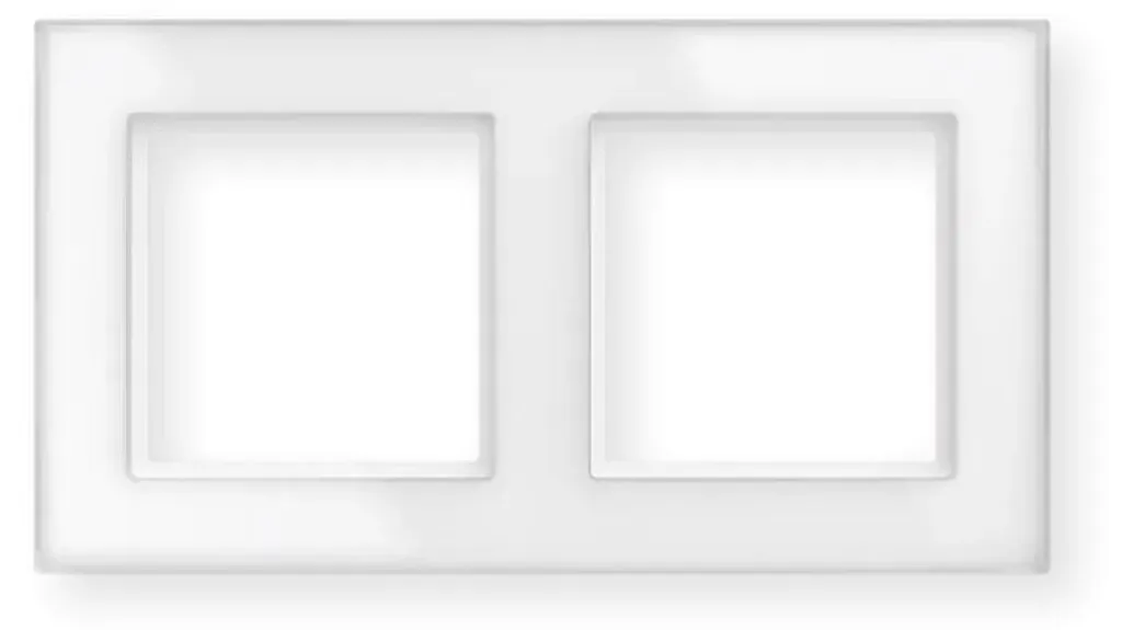Cadre de finition double en verre pour dispositifs Homematic IP blanc