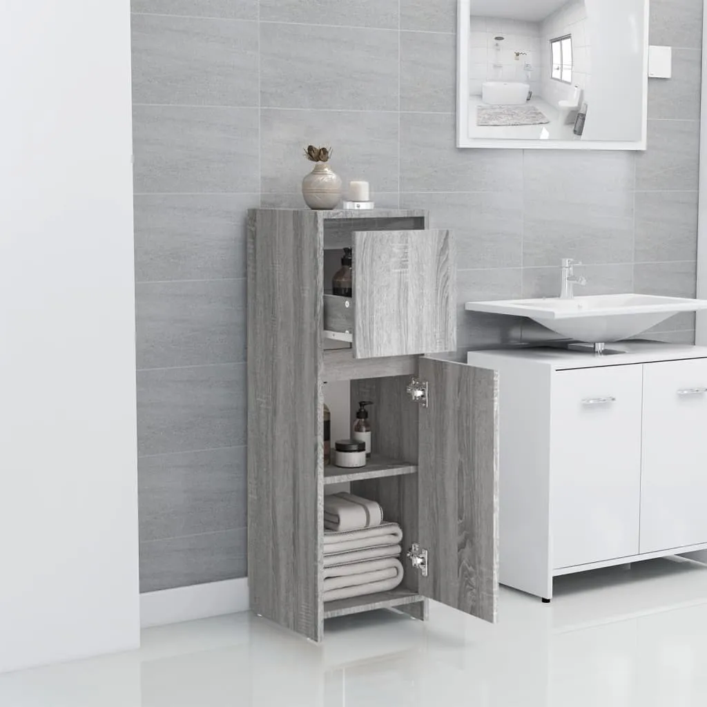 Vida Designs Priano-Armadietto da Bagno con 2 cassetti e 2 Ante, Legno ingegnerizzato, Bianco