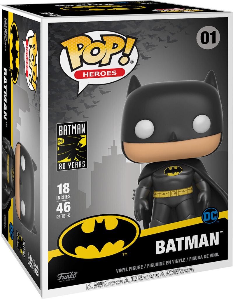 DC Heroes Batman 80th - Batman 01 Super Sized 18 Inch 48cm Produktbild 