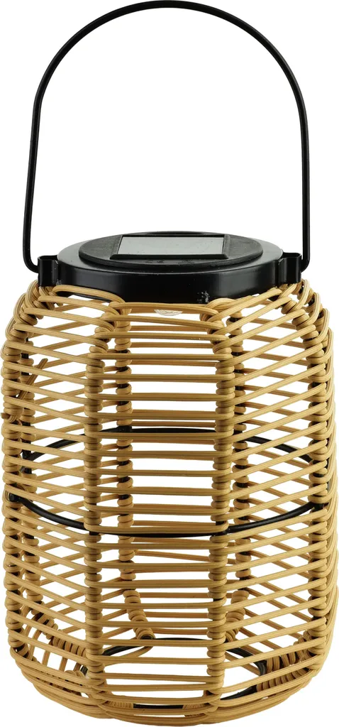 Lanterne solaire extérieure aspect naturel 15x20 cm pour terrasse