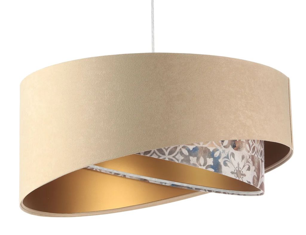 SANDERLING lampada a sospensione beige/oro Immagine del prodotto 