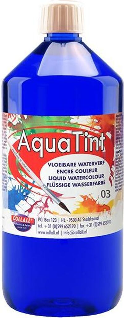 Collall Wasserfarbe Dunkelblau Ecoline Aquatint 1000ml Flasche