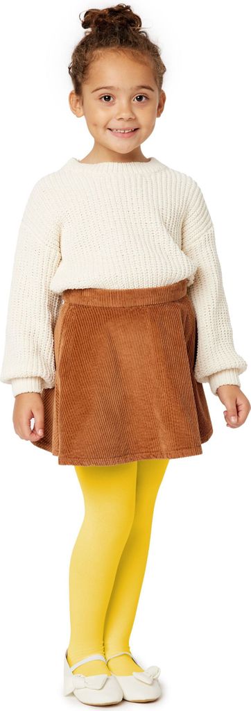 Merry Style Kinder Strumpfhose für Mädchen Microfaser 60 DEN WLSS001 (Gelb, 140-146)