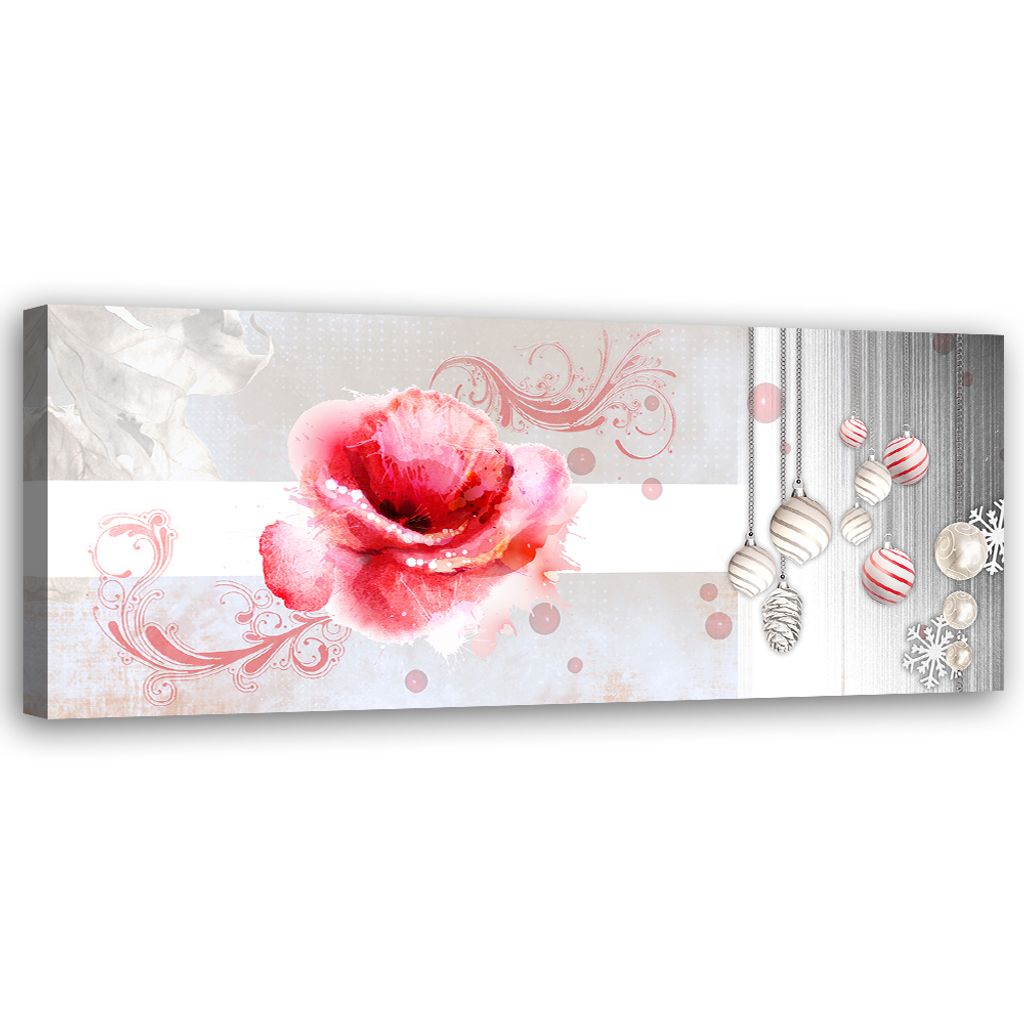 Leinwandbild Weihnachtskomposition 120x40 Feeby Silber bild für die wand bereit zum aufhängen