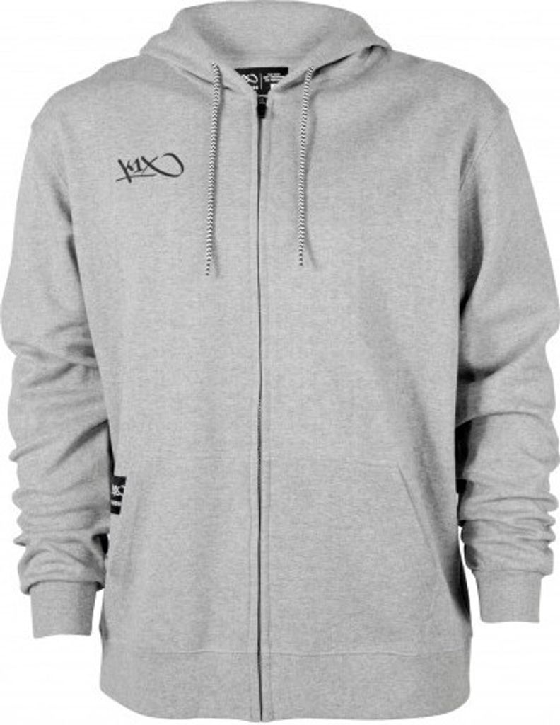 K1X Hardwood | Basketball Zip Hoody | Kapuzen Pullover Jacke, Farbe:Grau, Kleidergröße:3XL